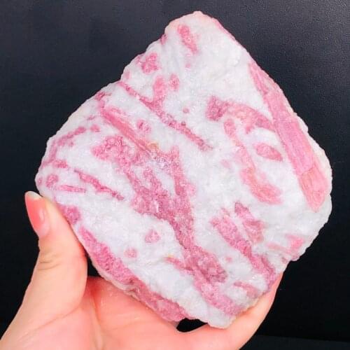 Super High-Quality !! !!Natural Pink Tourmaline Crystal Mineral Association Rough Stone Specimen Rock Rare Original