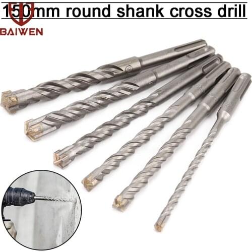 150mm Concrete Drill Bit Double SDS Plus Slot Masonry Hammer Head Tool 6/8/10/12/14/16mm High Quanty Electric Dril