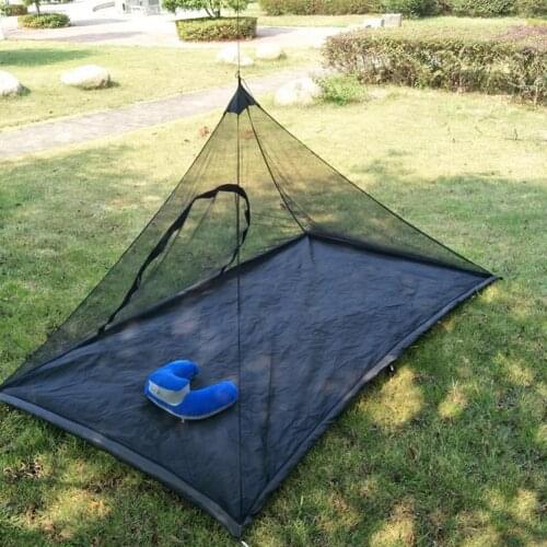 Camp Tent Netting Portable Triangle Lightweight Mesh With Floor Mat Mosquito Net Insect Curtain Bed Net Camping Tent Accessories