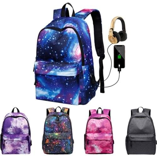 New Fashion Unisex USB Laptop Student Waterproof Travel Bagpack Large Capacity Notebook School Book Bags 2021