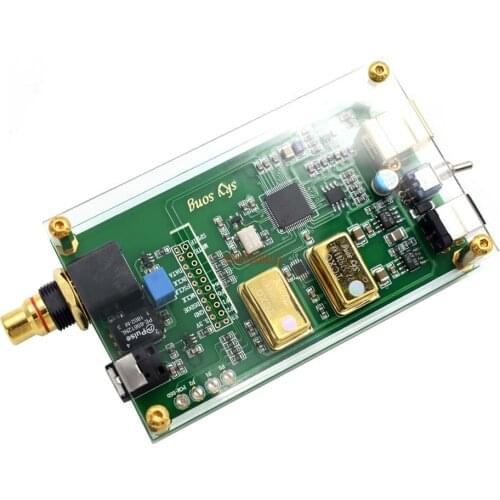 XMOS XU208 Asynchronous USB Coaxial Fiber Output Digital Interface IIS DSD256 Spdif Dop64 With Acrylic Sheet