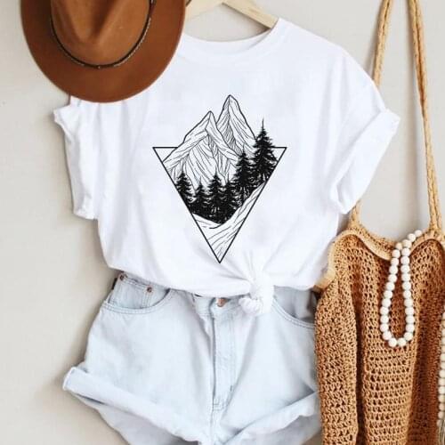 Women Cartoon Camper Travel Trip 90s Cute Style Fashion Summer Lady Print Tee Graphic T Top Female Tshirts Clothes T-Shirt