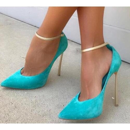 Moraima Snc Pointed Toe Ankle Strap Woman Shoes Sexy Thin Heels Stiletto Shoe Office Ladies High Heel Shoe Party Heels
