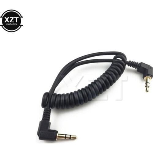 1pc 3.5mm Double bend 90 degree Aux Speaker Audio Wire Male Audio Line Spring Audio Cable Stereo for Mp3 Mobile Phone for Car