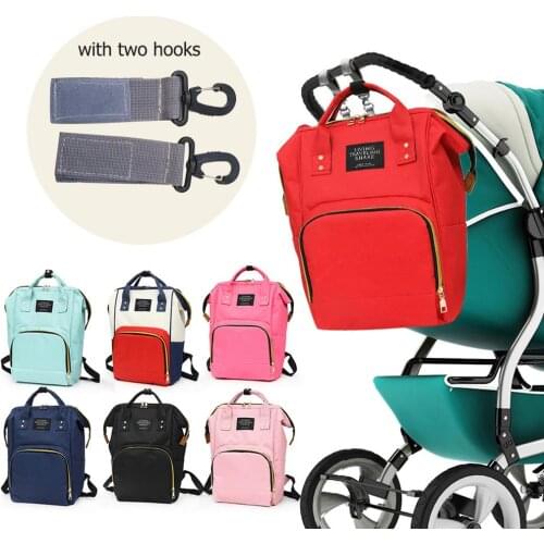 2020 Baby Diaper Bag With Free Hooks Large Capacity Waterproof Nappy Bag Kits Mummy Maternity Travel Backpack Nursing Handbag