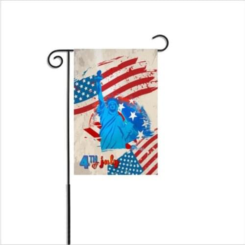 45cmx30cm Independence Day Garden Banner Flag High Quality 4th of July Decoration Holiday Home Decor Polyester Hanging Banner