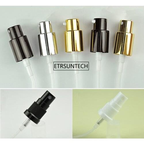 50pcs High Quality Gold Cosmetic Lotion Pump for Lotion Bottle, DIY Silver Perfume Spray Nozzle Cap for Spray Bottle F2332