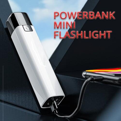 8000LM Mini Portable Flashlight with Strong Light USB Rechargeable G3 High-brightness Power EDC Lipstick Torch built-in Battery