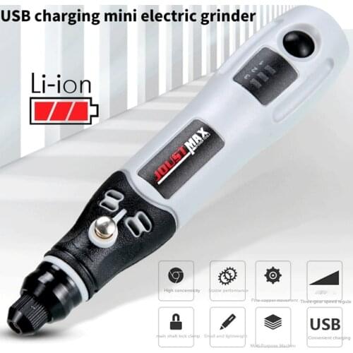 4.2V Cordless Grinder Electric Nail Drill USB Three-speed Adjustable Electric Carving Pen Rotary Grind Tool Portable grinder