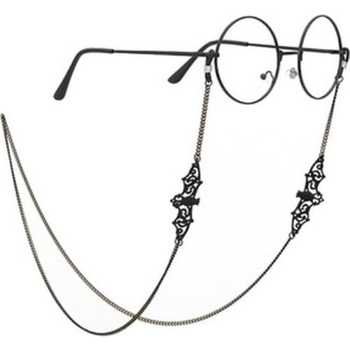 Retro Black Bat Sunglass Chains Lanyards Eyewear Accessories Sunglasses Reading Glasses Strap Cord Glasses Hanging Accessories
