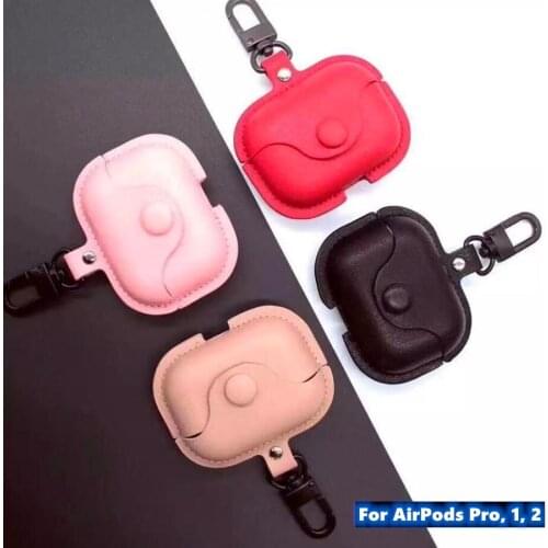 For Apple AirPods 1 AirPods 2 Cover Bluetooth Headphone Cases Airpods Key Chain Case Accessories For AirPods Pro Leather Case