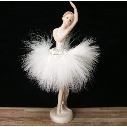 Flower Fairy Figurines Dancing Women Resin Angel Ornaments Ballet Girl Home Decor Wedding decoration Livingroom Crafts