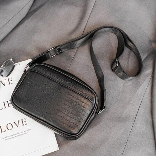 Business Fashion Alligator Leather PU Messenger Bag for Men Mini Shoulder Crossbody Bag Male Briefcase Satchel Ins sacoche homme