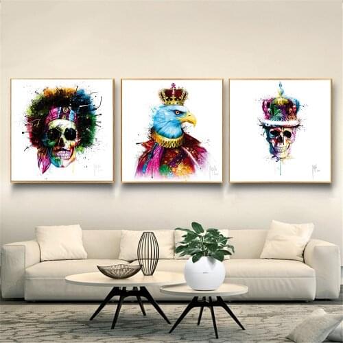 Aigle Royal Patrice Murciano Pop Art Indian Queen Modern Minimalist Skull Panda Frog Tiger Lip Zen Girls Sexy Women Canvas Decor