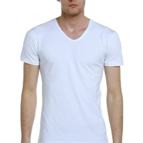 Focuswear - 10 pieces- short sleeve V-neck man t-shirt
