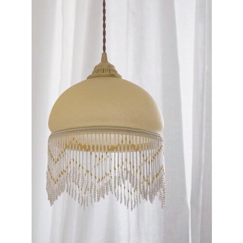 French Glass Tassel Light Retro Dining Room Bedside Balcony Bay Window Balcony Aisle Chandelier Lamps