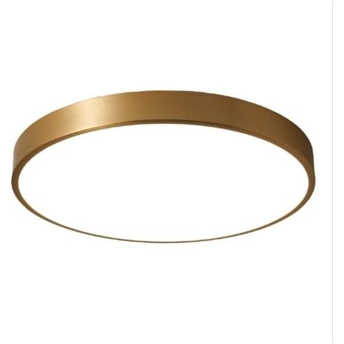 H65 all copper nordic ceiling lamp led master bedroom lamp simple and beautiful modern round study balcony lamp