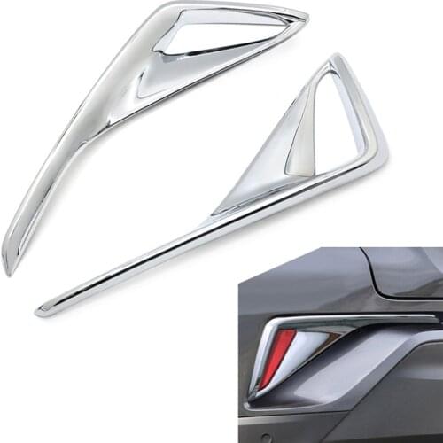Chrome Rear Fog Lamp Frame Decoration Cover Trim Strip Exterior Accessories Car Styling For Toyota C-HR CHR 2017 2018 2019