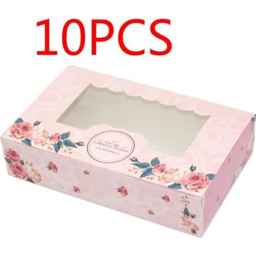 3 sizes Pink dots Kraft Paper Cake Box with pvc window,Party Gift Packing Box,Cookie/Candy/Nuts Box/DIY Packing paper candy Box