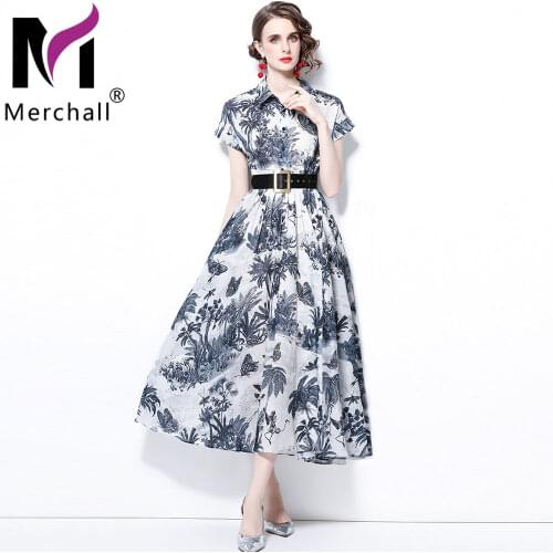 Merchall Summer Short Sleeve Dresses