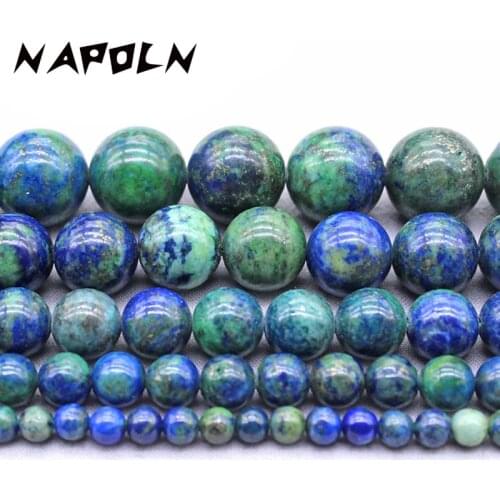 Natural Blue Lapis Lazuli Scattered Round Beads Turquoise Diy Handmade Necklace Bracelet Earrings Female Beaded Jewelry 4/6/8MM