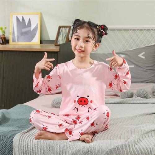2021 Newest Spring Autumn Boys Pajamas Kids Princess Pajama Sets Girls Pyjamas Kids Sleepwear Baby Nightwear Fashion Pijamas