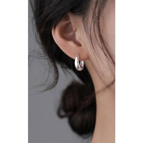 New 925 Sterling Silver Stud Earrings For Women Wedding Jewelry Pendientes Brincos Prevent Allergy eh077