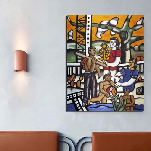 Fernand Legor Abstract Wallpaper Canvas Painting Print Living Room Home Decoration Modern Wall Art Oil Painting Posters Pictures