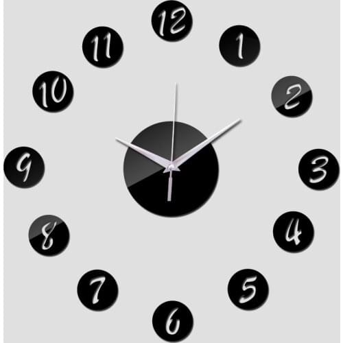 Limited real wall Acrylic clock large grid Quartz new 3d home decoration stickers diy mirror the gift