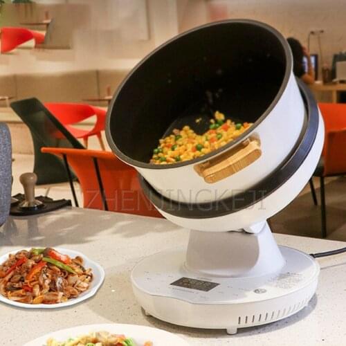 Fully Automatic Home Intelligent Cooking Machine Electric High Power Wok Non-stick Pan Wok Roller Fried Rice Cooker 220V 2000W
