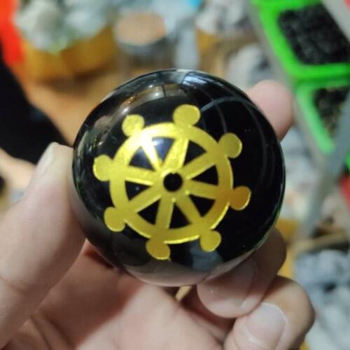 Natural obsidian mantra gusts ornaments Lucky crystal water polo office furnishings