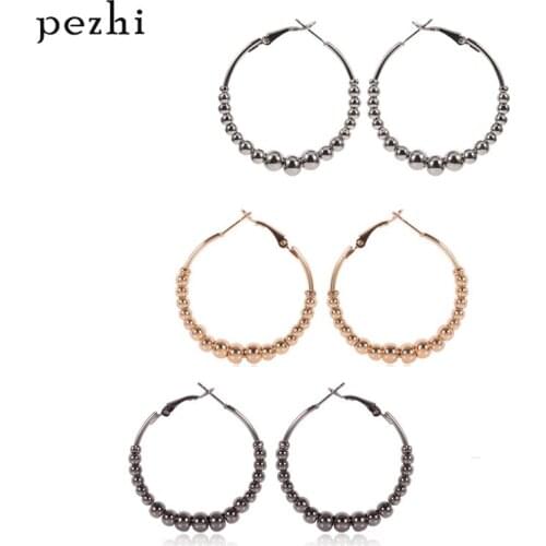 Simple and generous big circle jewelry Fashion wild new hypoallergenic ring female earrings