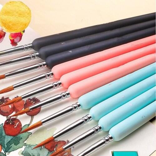 Hook line pen watercolor soft hair oil painting extra fine weasel hair Hand Painted brush gouache acrylic painting