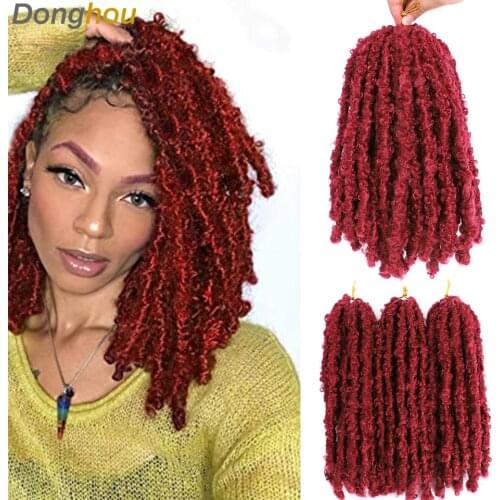 Distressed Butterfly Locs Crochet Hair Synthetic Braiding Hair Faux Locs Crochet Braids Pre looped Messy Meches Locks Butterfly