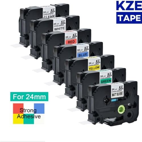 Compatible Brother label tape 24mm Strong Adhesive Multicolor tze tape for P-touch Brother printer Tze-S251 tze-s251 tzes251