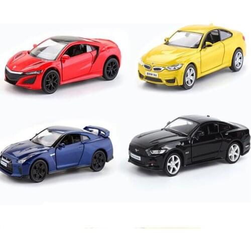Alloy Mini Toy Car Pull Back Forward Racing Car Door Can Open 1:36 Double Door Car Model Decoration Childrens Toy Gift