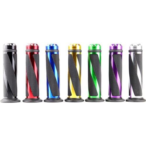Universal Motorcycle 22m Grips Pedal Bike Aluminum Hand Rubber Grips Scooter Refit 7/8" Handlebar Grips Retro Cheap Handle Grip