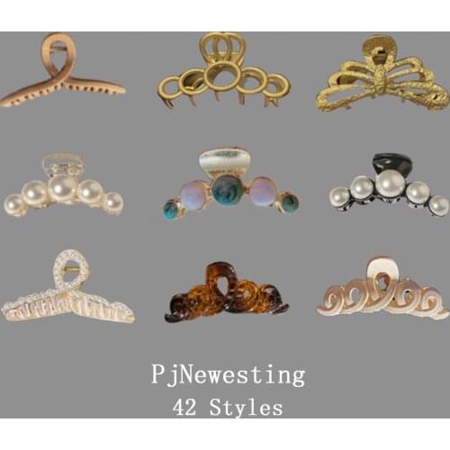 42 Styles Women Girls Elegant Pearls Geometric Hair Claws Sweet Headband Hair Holder Hairpins Hair Clip Fashion Hair Accessories