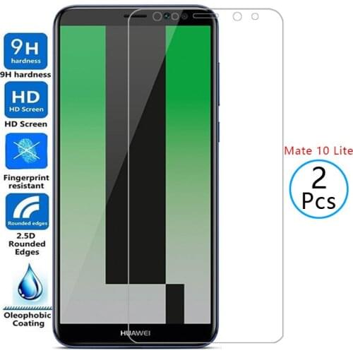 Protective tempered glass for huawei mate 10 lite screen protector on made 10lite mate10 light safety film huawey huwei hawei 9h