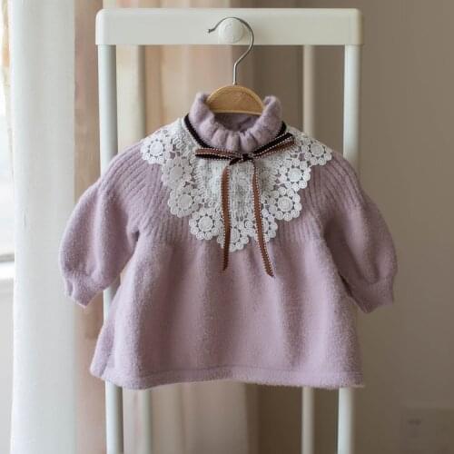 Winter Baby Girls Sweater Pullover Clothes Fleece Thick Warm Clothing Child Sweatshirt Dress For Girl Kids Cotton Tops 4T