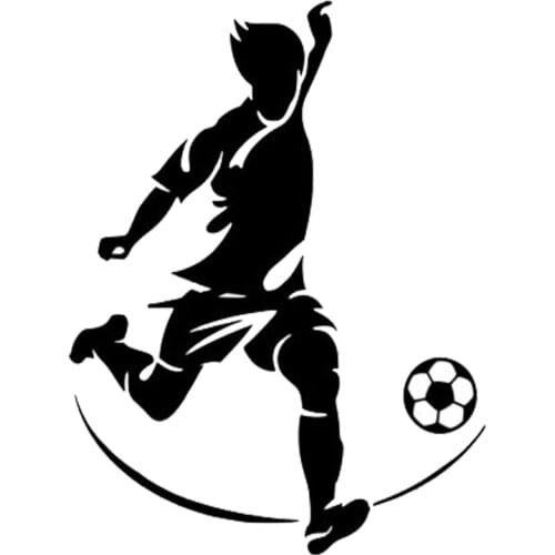 10.8cm*14.5cm Funny Sports Football Vinyl Car Stickers Black Silver S2-0075