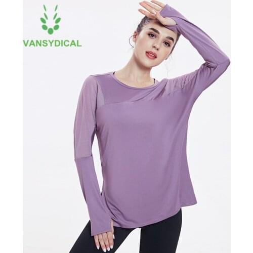 2021 Sports T-shirts Women Gym Yoga Shirts Loose Long Sleeve Mesh Quick Dry Fitness Training Jogging Workout Sportswear Tops