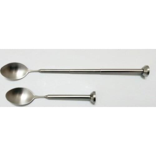50pcs Stainless Steel Retractable Bar Spoon Pocket Bar Tool Adjustable Stirring Spoon Cocktail Drink Barware ZA6741