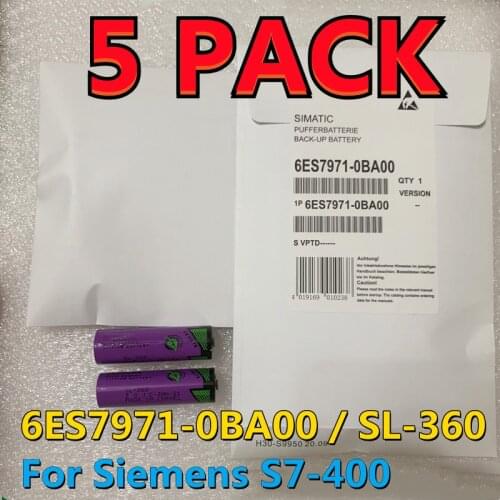 5 PACK Original New SL-360 TADIRAN 3.6V AA Battery 6ES7971-0BA00 For Siemens S7-400 PLC TL-5903 SL-560 ER14500 14505