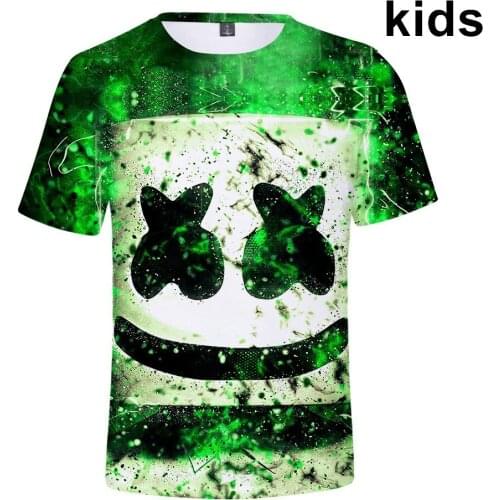 2 To 14 Years kids t shirt Candy Band DJ children Clothing 3d t-shirt boys girls short sleeve tshirt cartoon child t shirts