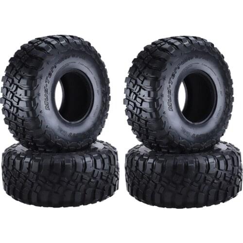 For 1/10 RC Crawler Traxxas TRX4 TRX6 Axial SCX10 90046 Wraith 4PCS 120mm 2.2 Mud Grappler Rubber Tyre Wheel Tires
