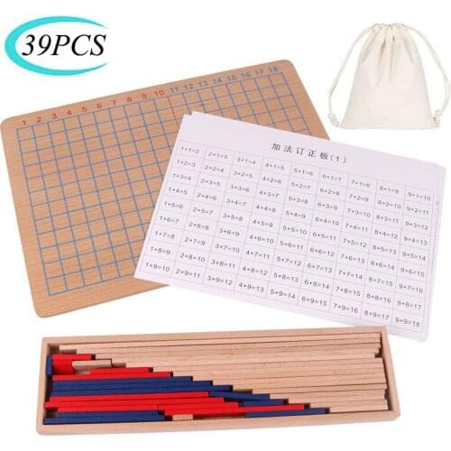 Montessori Addition And Subtraction Arithmetic Board Educational Toy Early Education Learning Basic Arithmetic Operation Kid Toy