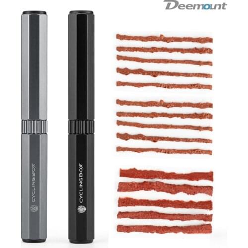 2 Sides Drills Bicycle Tubeless Tire Repair Tools Kit Road Bike Tyre Maintenance With 15Pcs Puncture Sealant Rubber Stripes