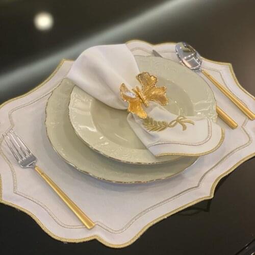 Elegant High Quality Silver Golden Napkin Holder 6PCS First Class Plating Metal Napkin Ring for Table Party Wedding Dinner Decor