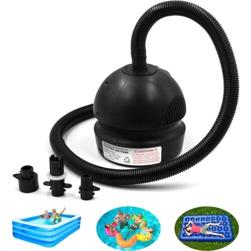 KKmoon Electric Air Pump 400W 3 Different Nozzles Automatic Air Inflator for Inflatable Air Mattress Boat Air Bed Pool Tent Toy